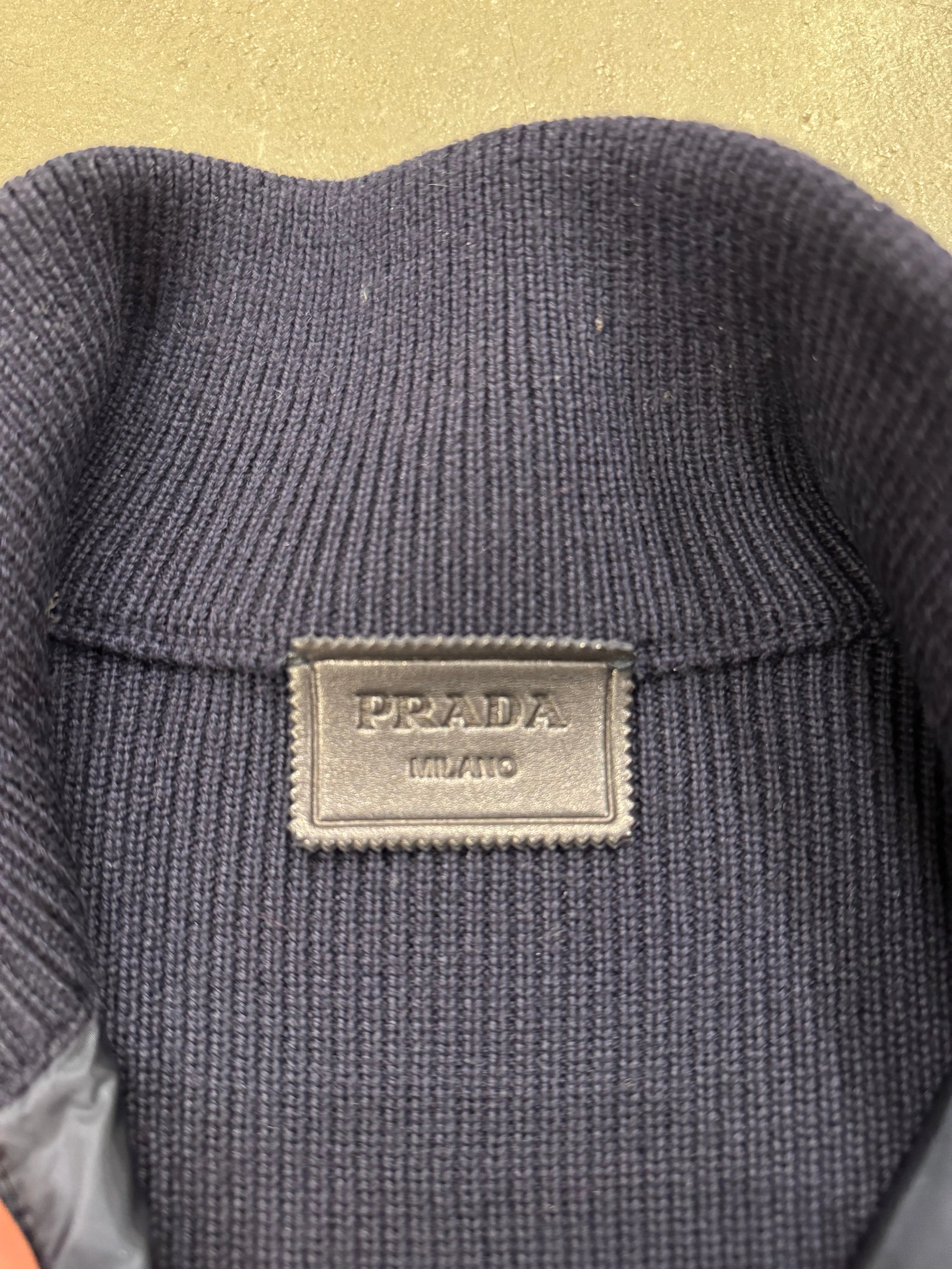 2010s Prada pony hair hybrid wool cardigan