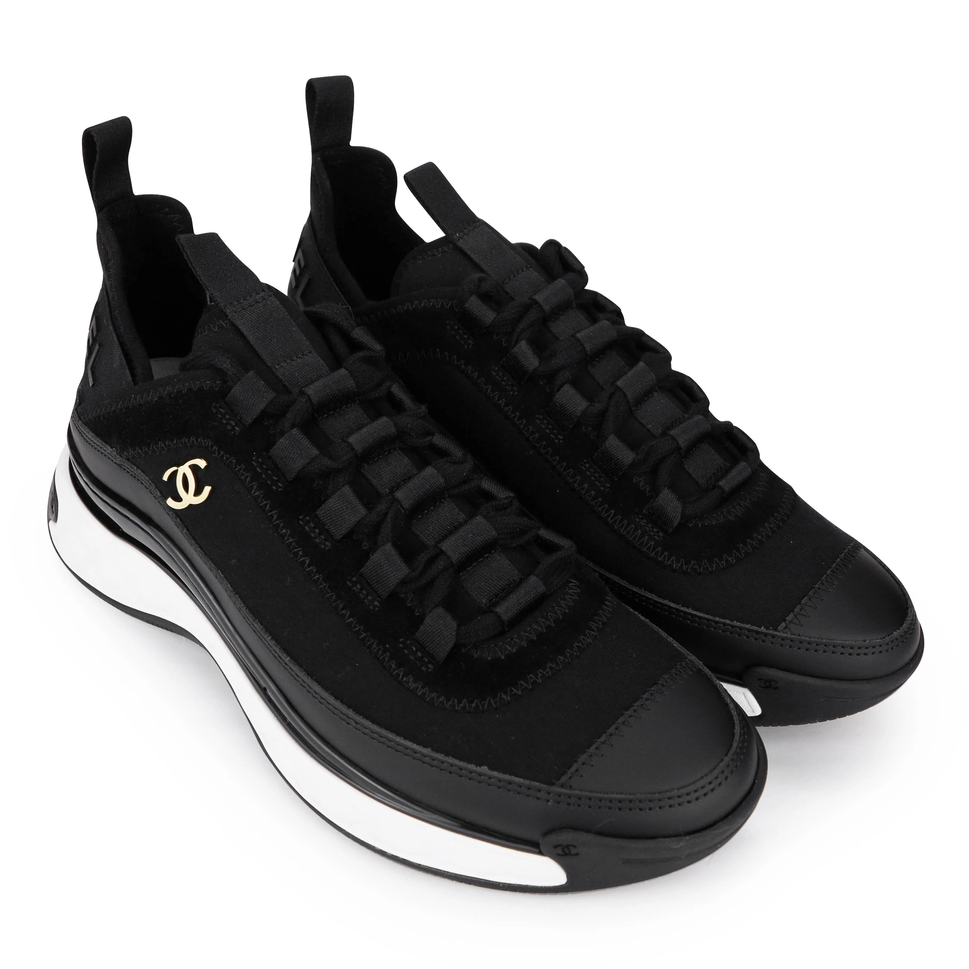 20C Black and White Sport Trail Sneakers Sz 36.5