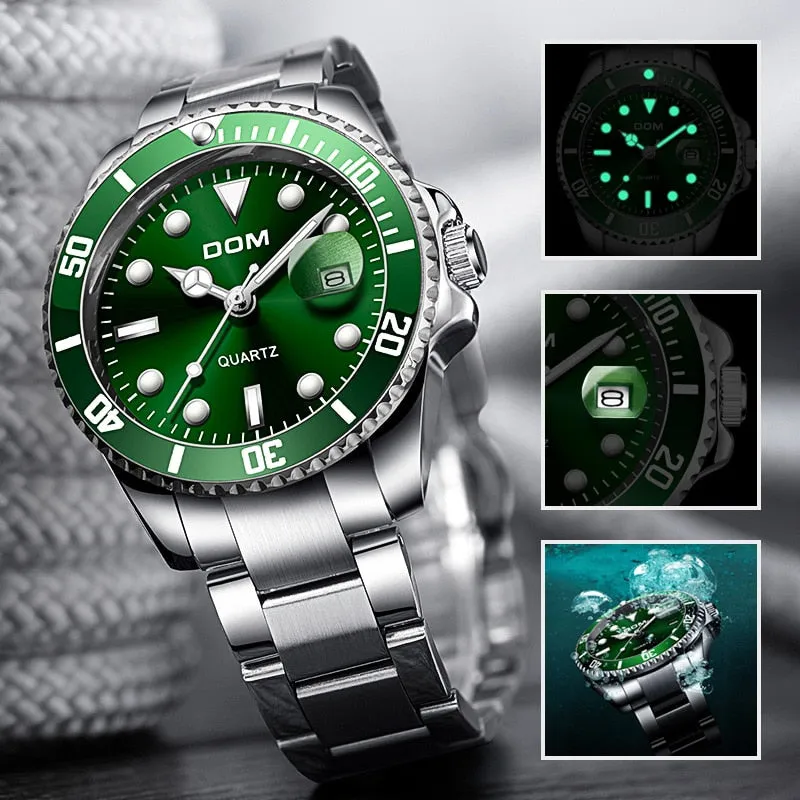 30m Waterproof Date Clock Male Sports  Men Quartz Wrist Watch