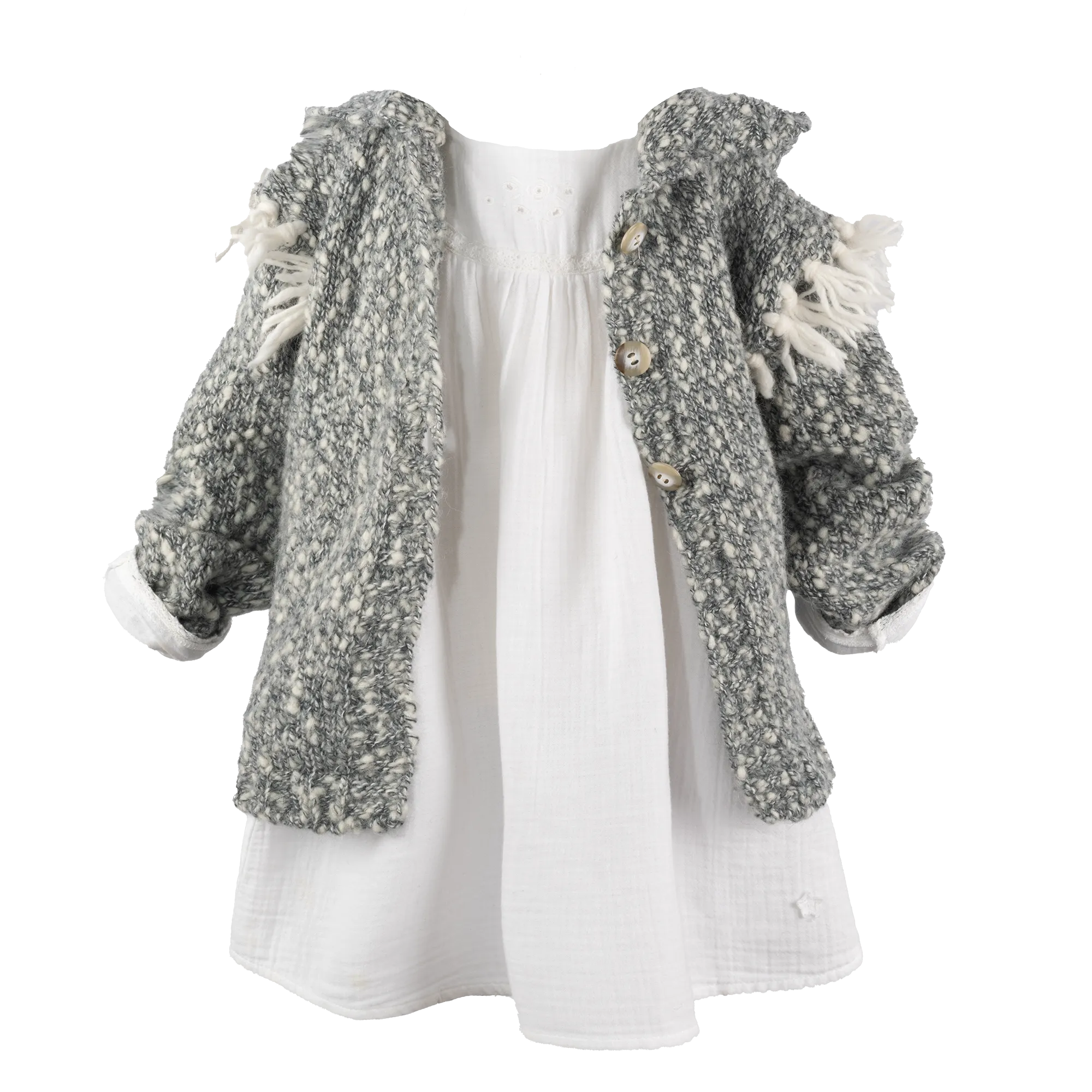 [4y] Buho Barcelona Chunky Knit Wool Blend Cardigan/Jacket