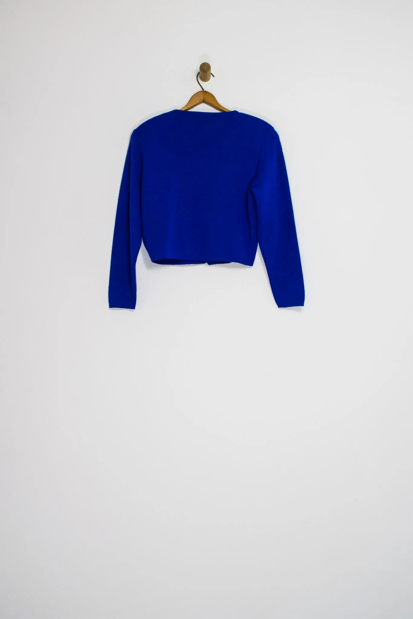 80’s COBALT ROSETTE CARDIGAN / SMALL