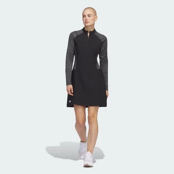 Adidas Ultimate365 Long Sleeved Dress Black Golf Women's Medium IP4303 NEW