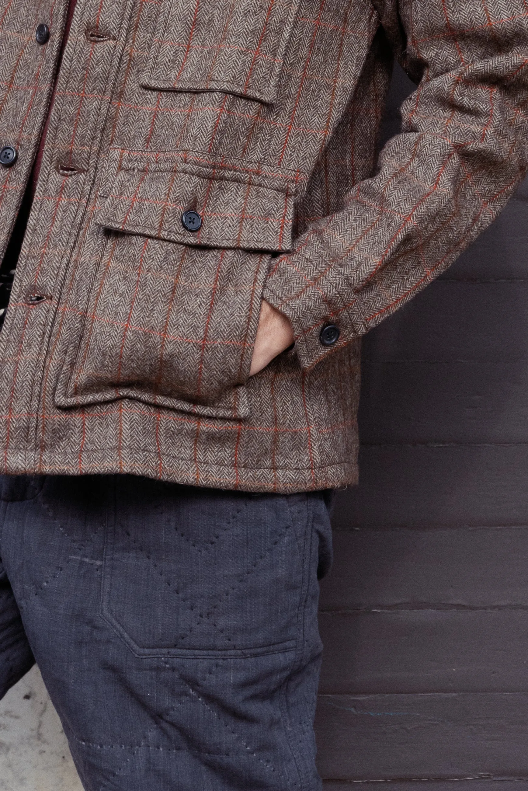 Akash Chore Coat in Camel Plaid