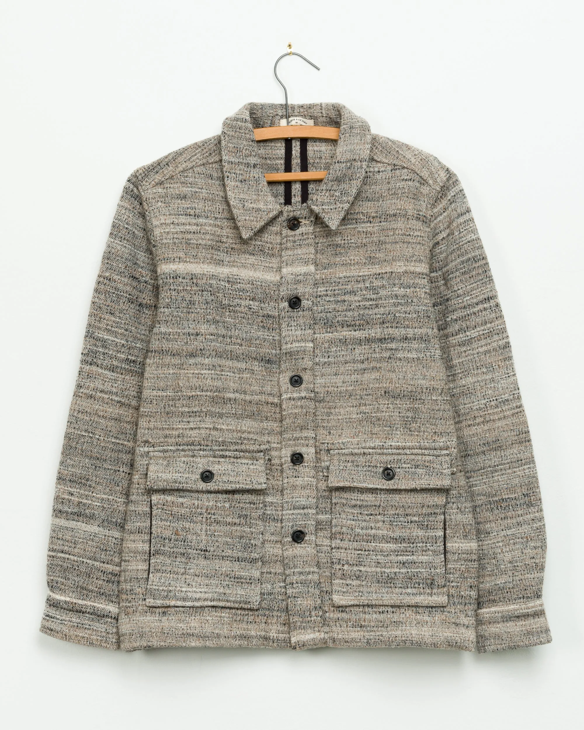 Akash Chore Coat in Merino Grey Melange