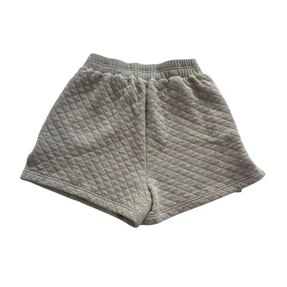 ALO Yoga Quilted Arena Boxing Shorts in Athletic Heather Grey