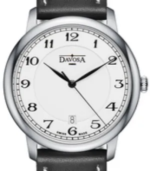 Amaranto Quartz Swiss-Made White Black Executive Watch 16756126