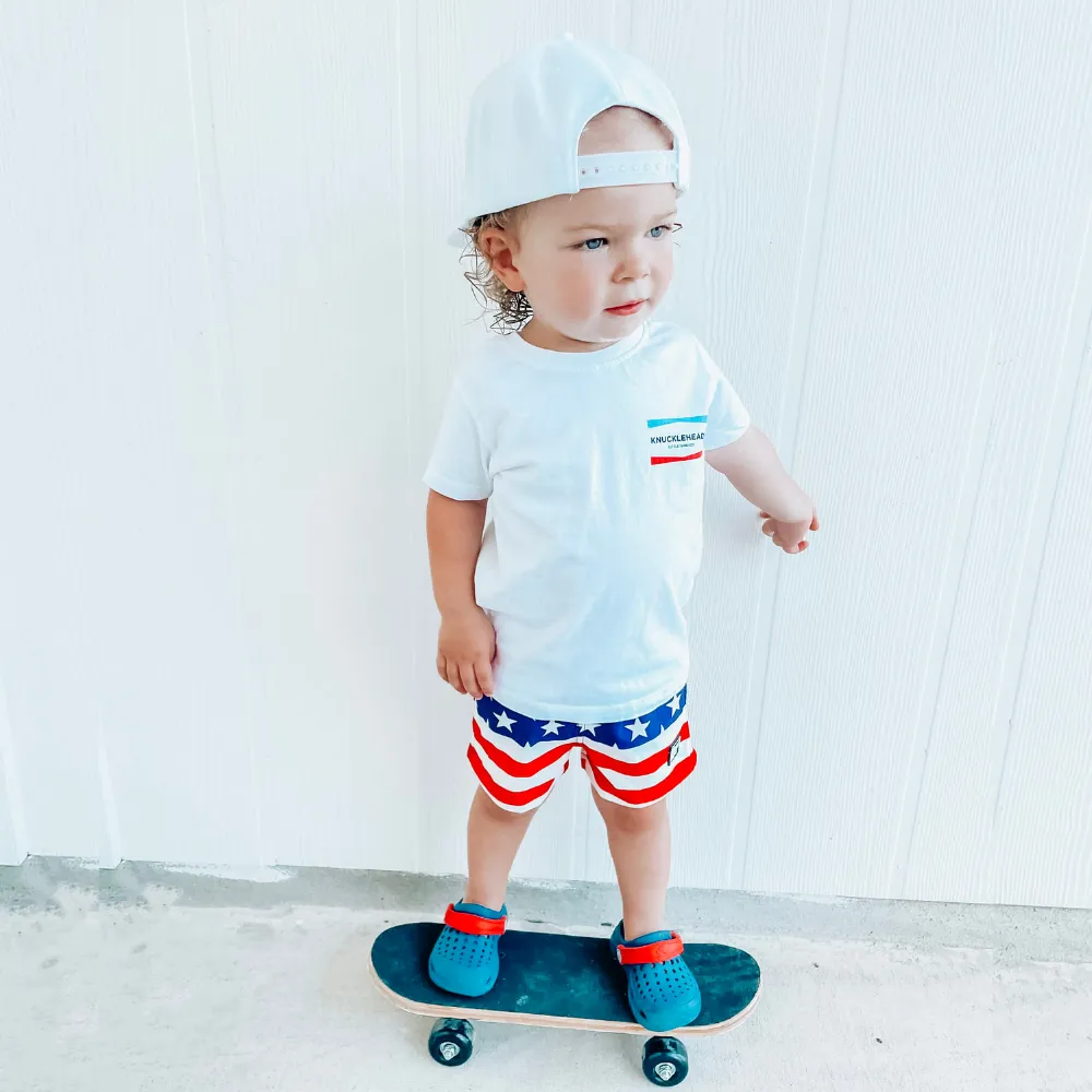 American Flag Swim Shorts