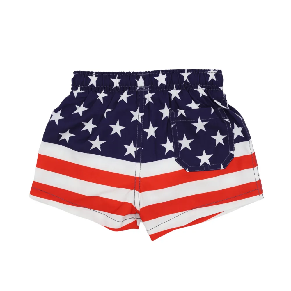 American Flag Swim Shorts