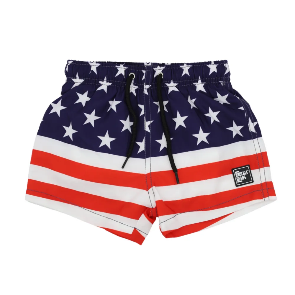 American Flag Swim Shorts