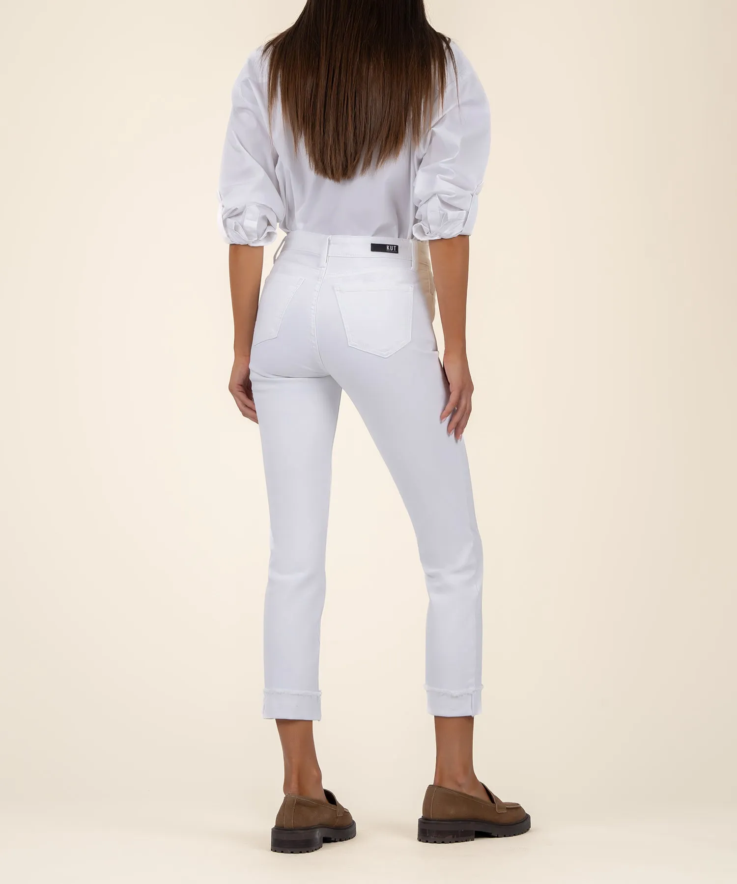 Amy Mid Rise Crop Straight Leg, Petite