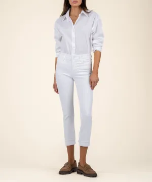 Amy Mid Rise Crop Straight Leg, Petite