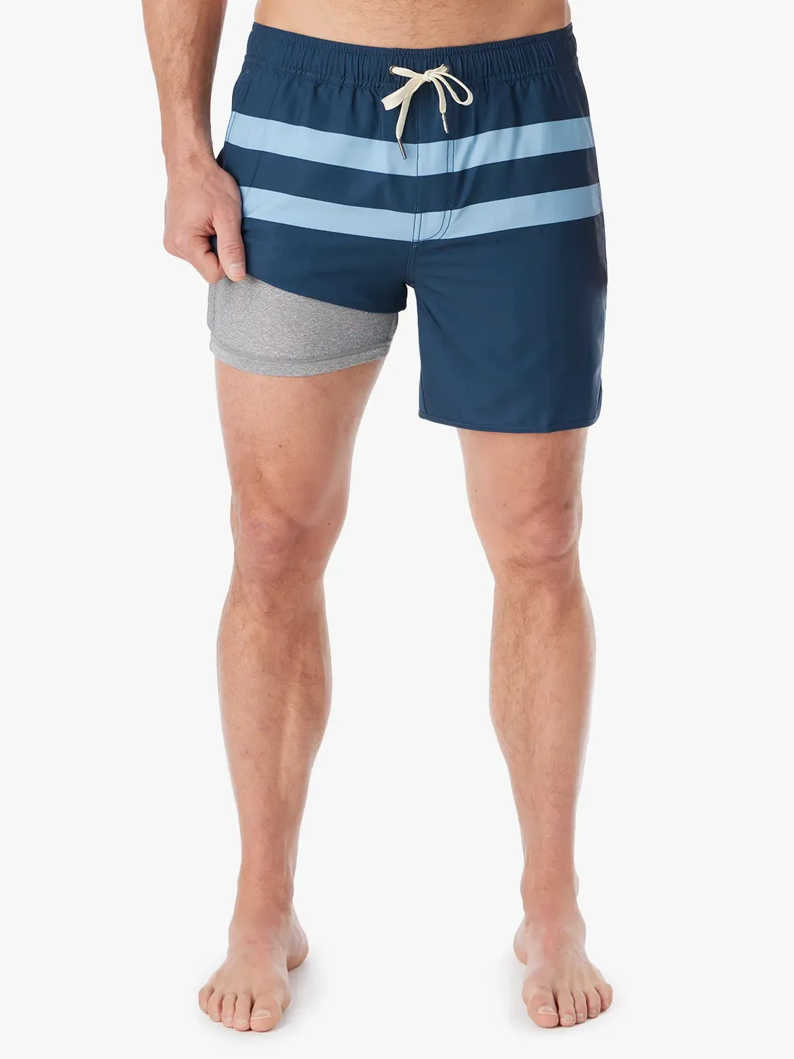 Anchor Short | Light Blue Stripe