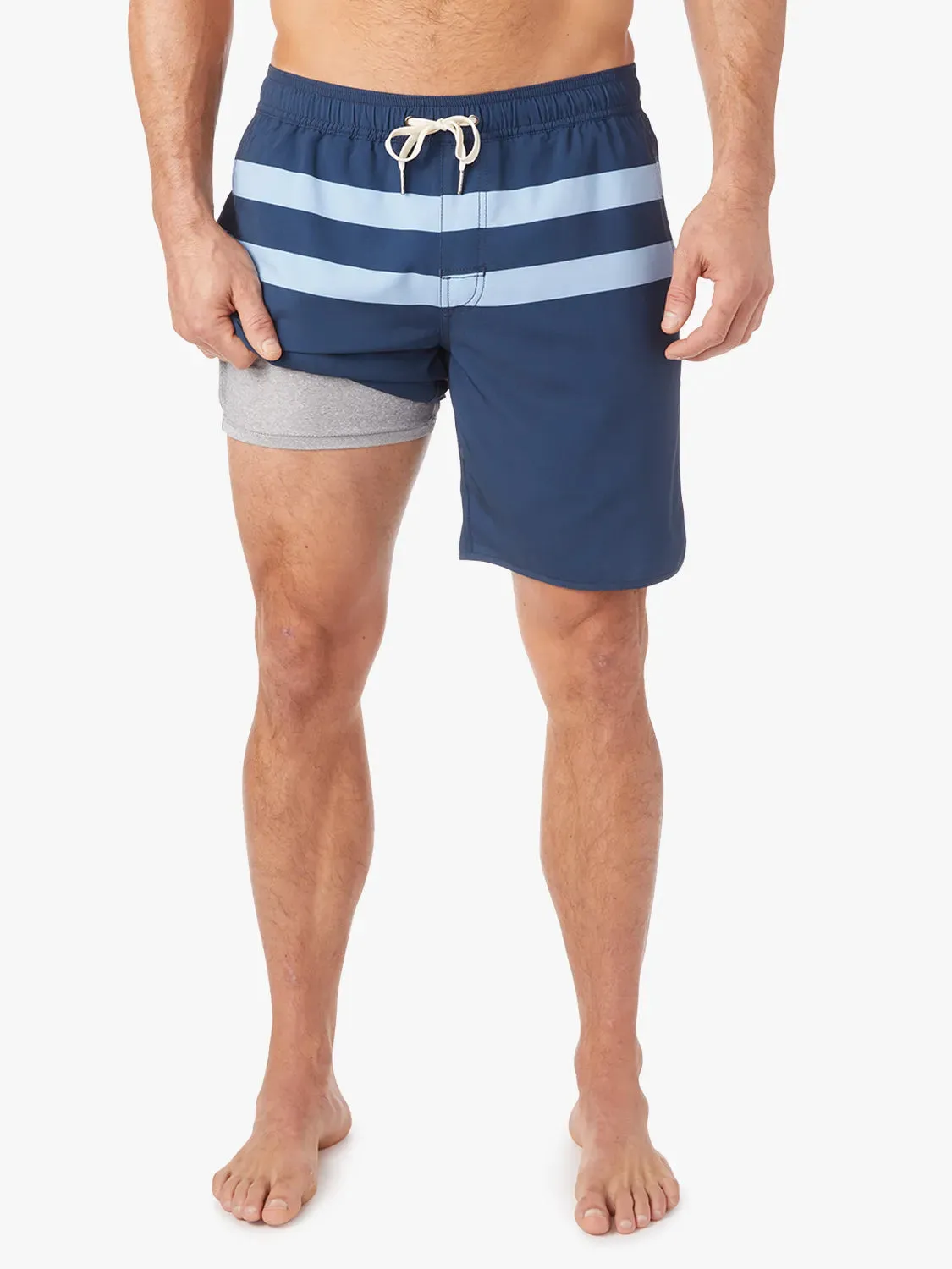 Anchor Short | Light Blue Stripe