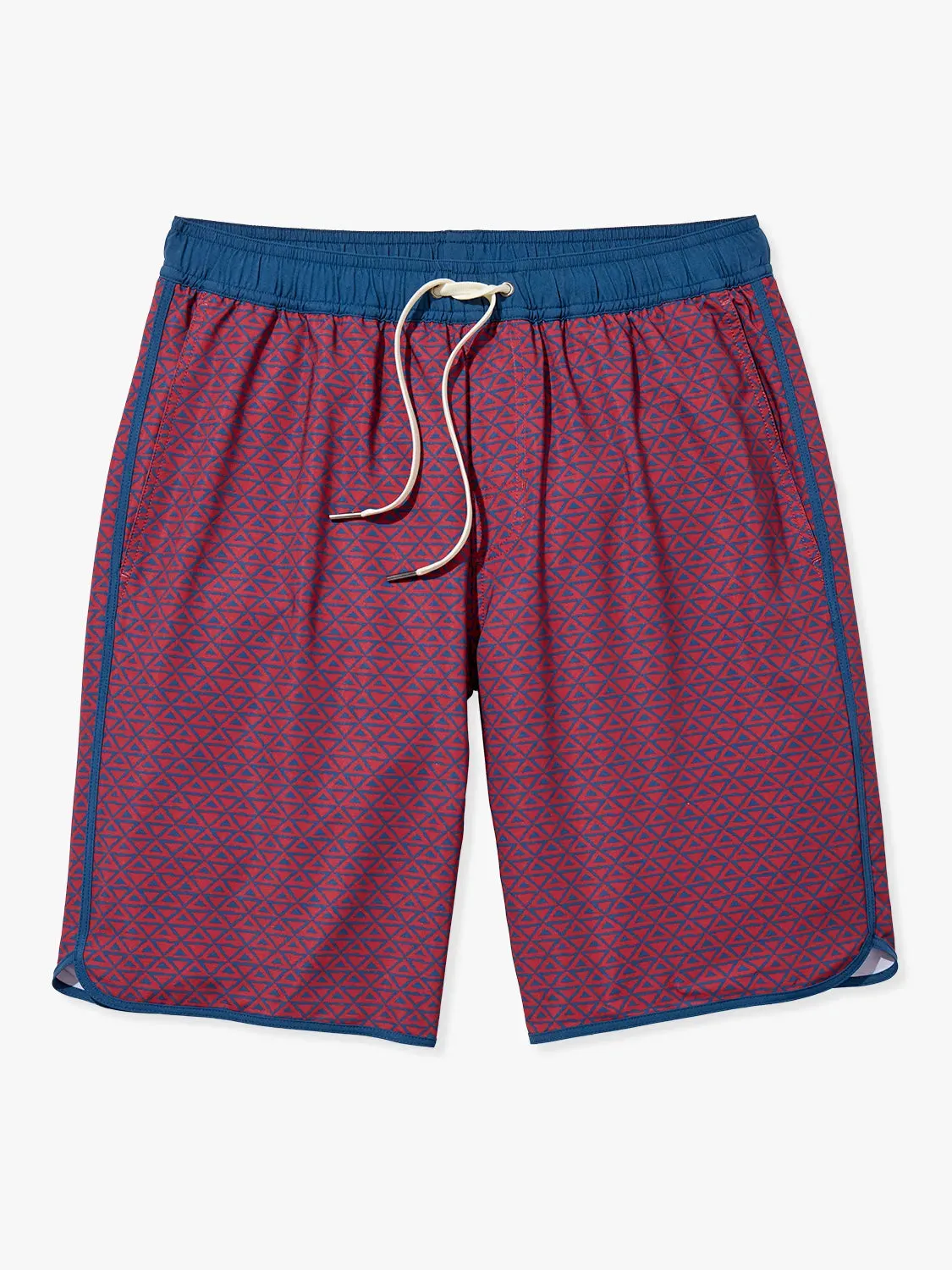 Anchor Short | Nautical Red Wavy Geo