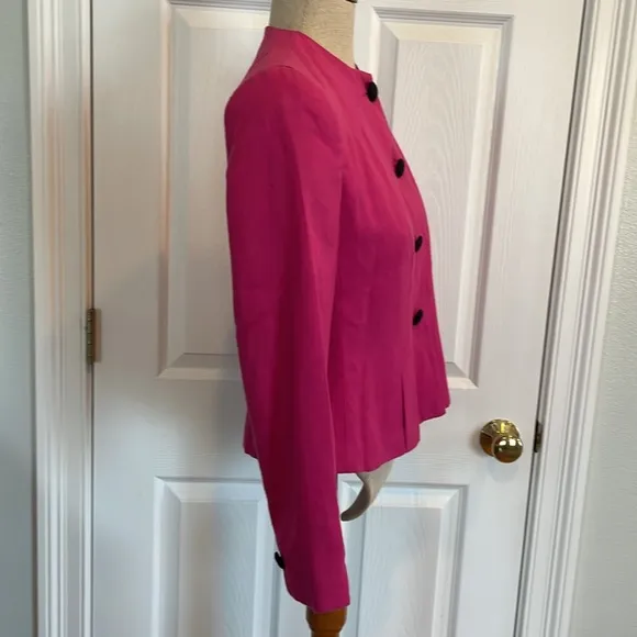 Andre Barreau blazer suit jacket women’s Size 4 Petite pink cropped Easter