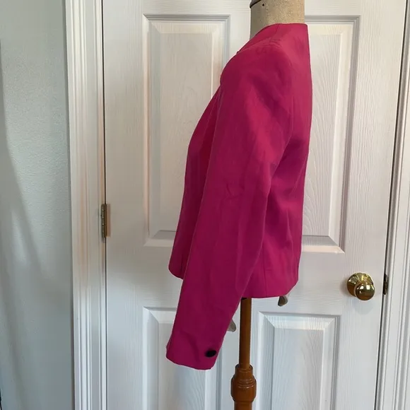 Andre Barreau blazer suit jacket women’s Size 4 Petite pink cropped Easter