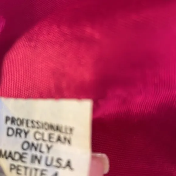 Andre Barreau blazer suit jacket women’s Size 4 Petite pink cropped Easter