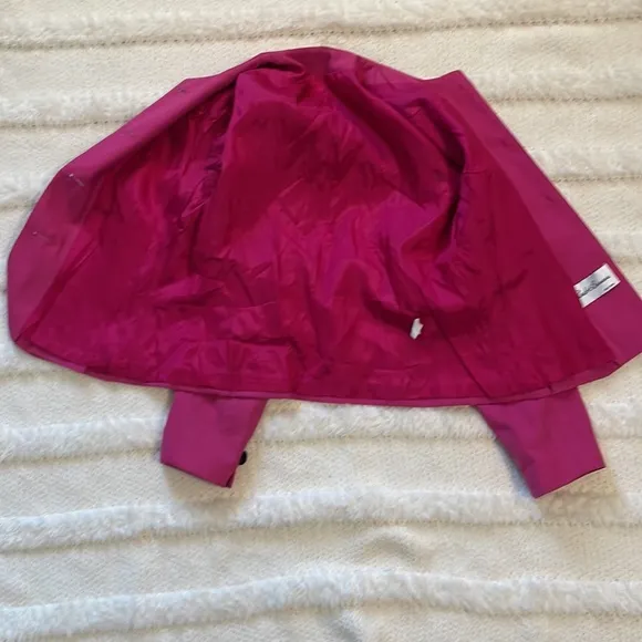 Andre Barreau blazer suit jacket women’s Size 4 Petite pink cropped Easter