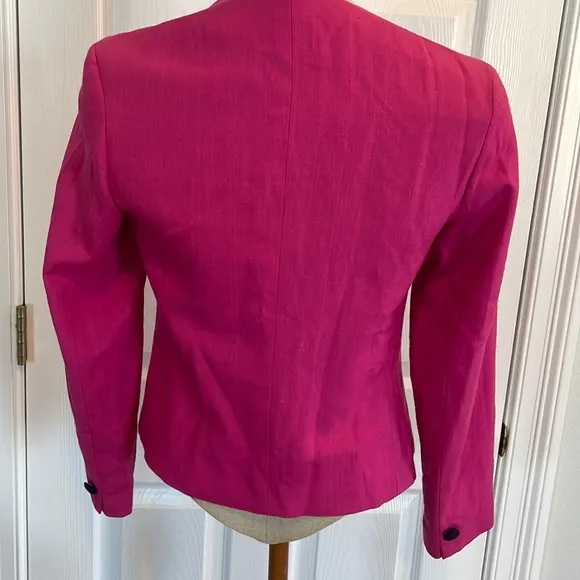 Andre Barreau blazer suit jacket women’s Size 4 Petite pink cropped Easter