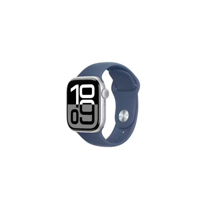 Apple Watch Series 10 GPS   Cellular 42mm Silver Aluminium Case with Denim Sport Band - AU Version
