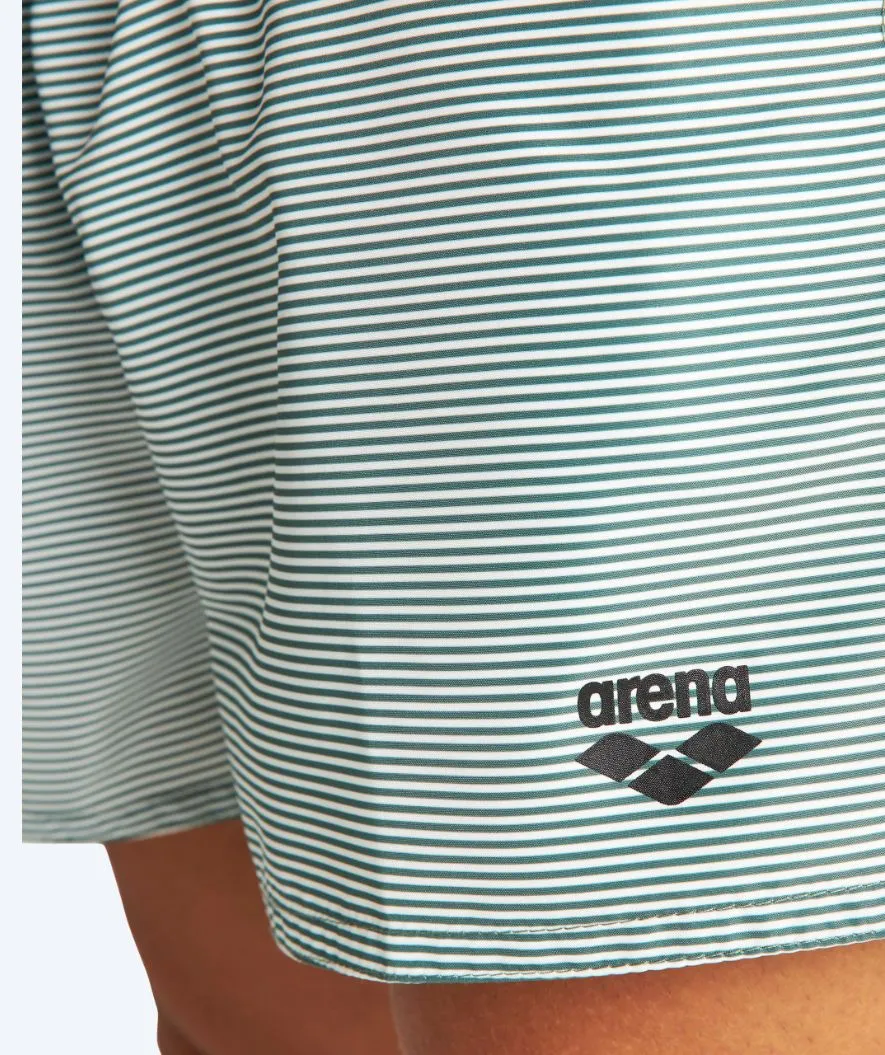 Arena swim shorts for men - Fundamentals Allover - White/dark green