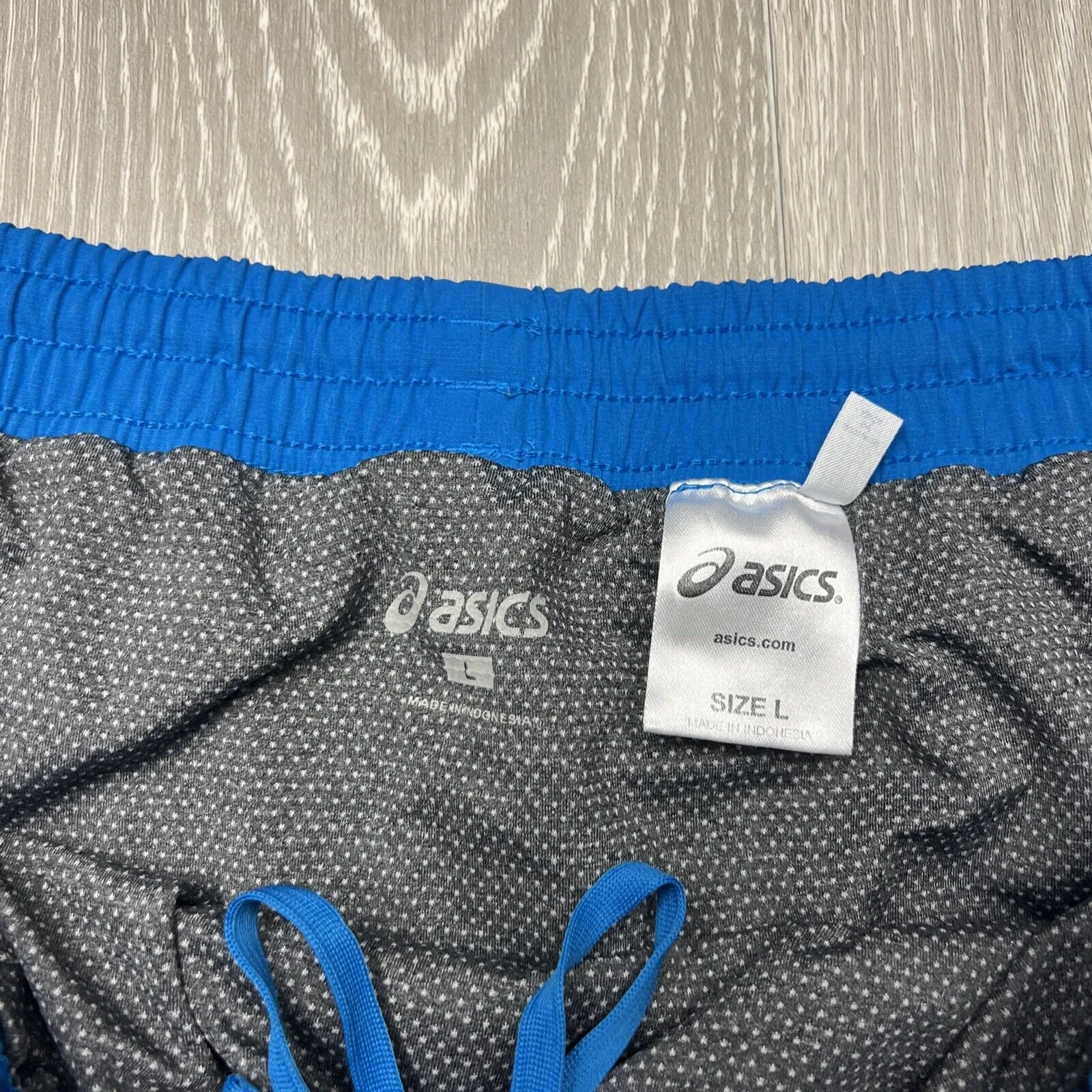 ASICS Mens Blue Athletic Shorts Size Large