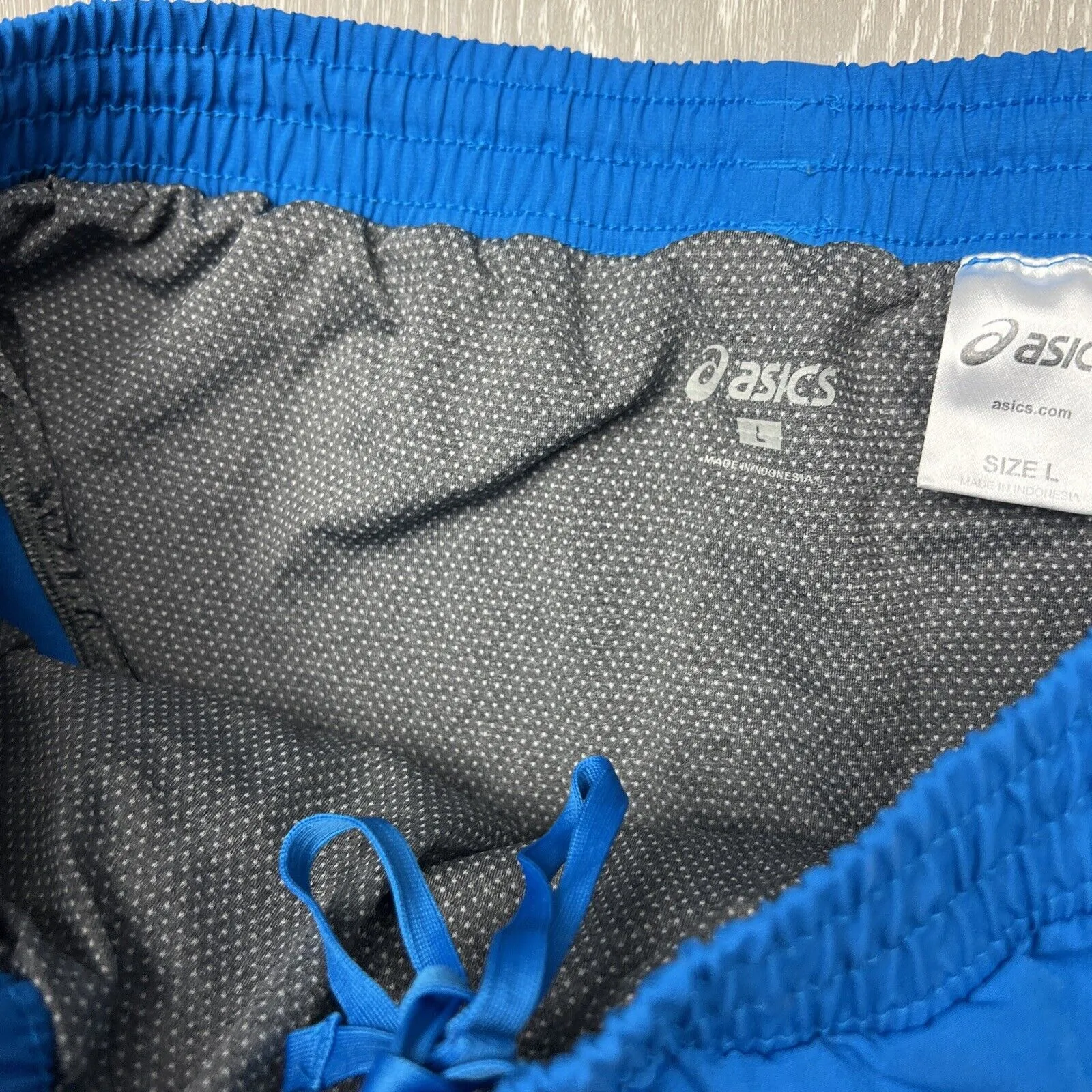 ASICS Mens Blue Athletic Shorts Size Large