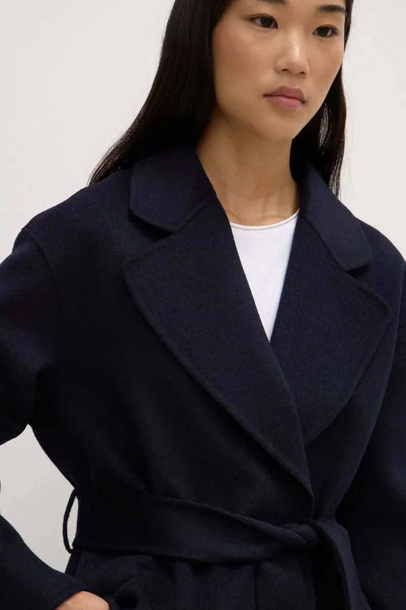 Assembly Label | Sadie Single Breasted Wool Coat - Midnight