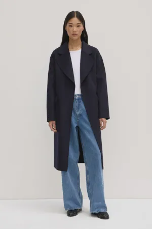 Assembly Label | Sadie Single Breasted Wool Coat - Midnight
