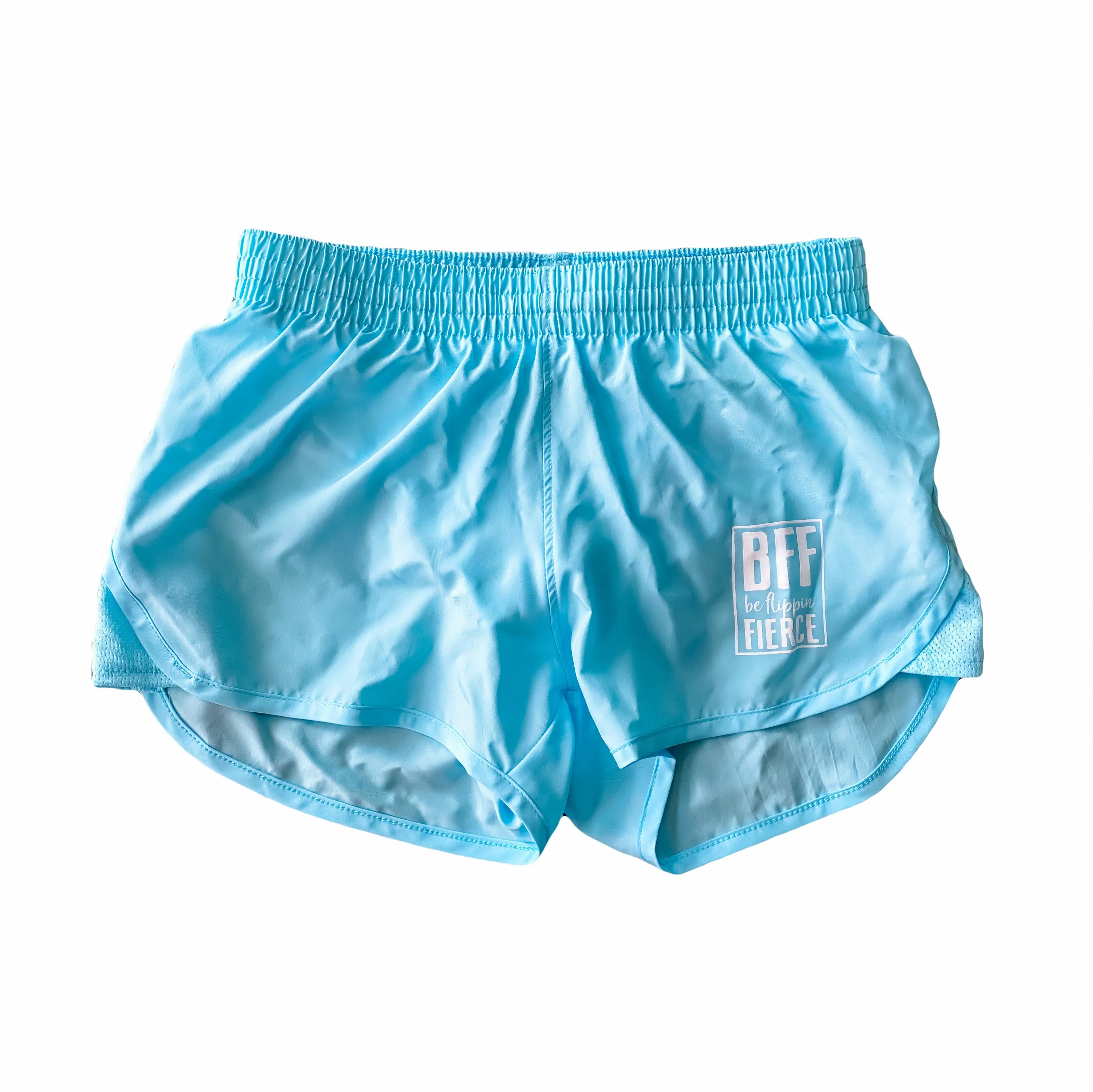 Athletic BFF Logo Shorts - Aqua