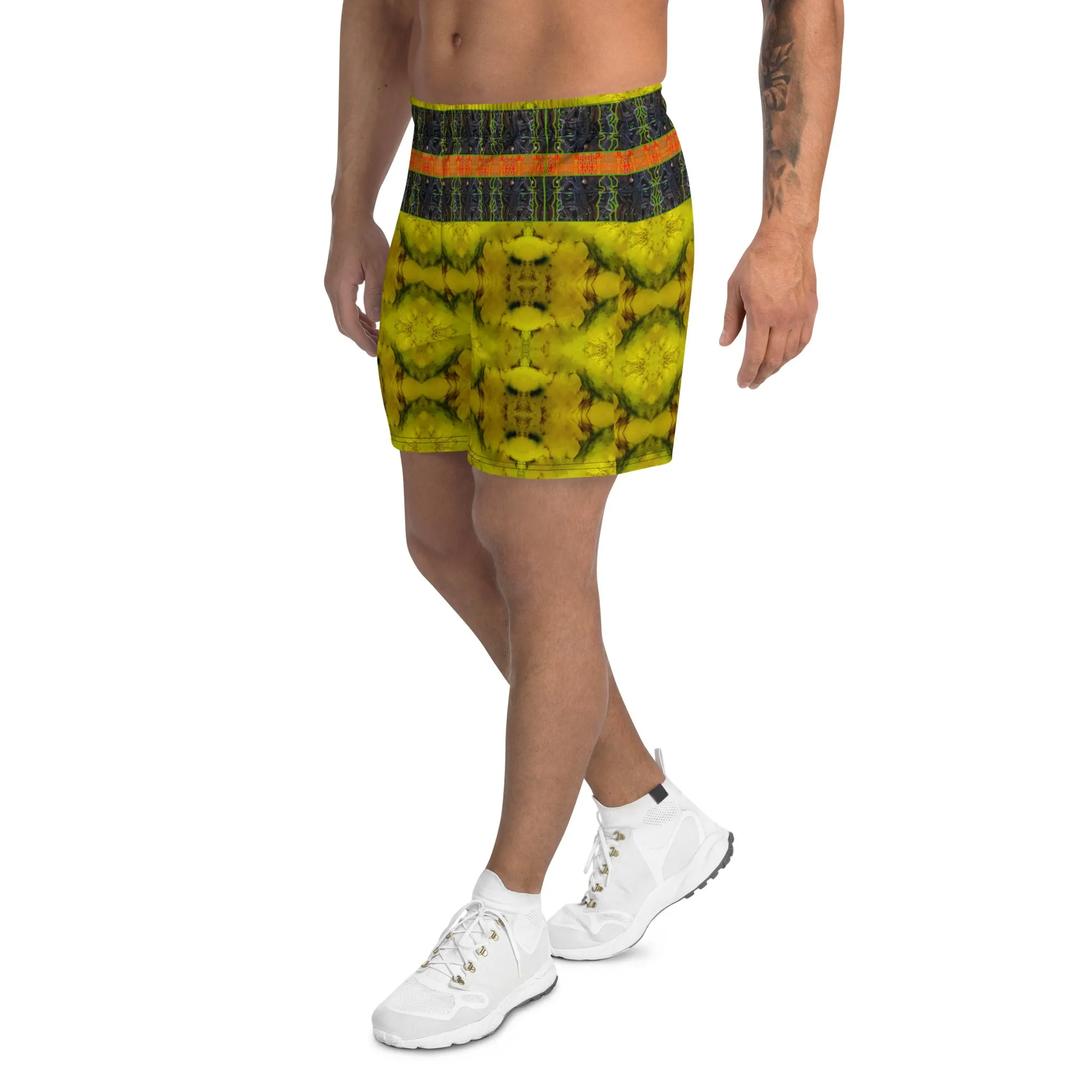 Athletic Long Shorts (Unisex)(Virilis/Muliebris)(Tree Link Stripe) RJSTH@Fabric#1 RJSTHS2021 RJS