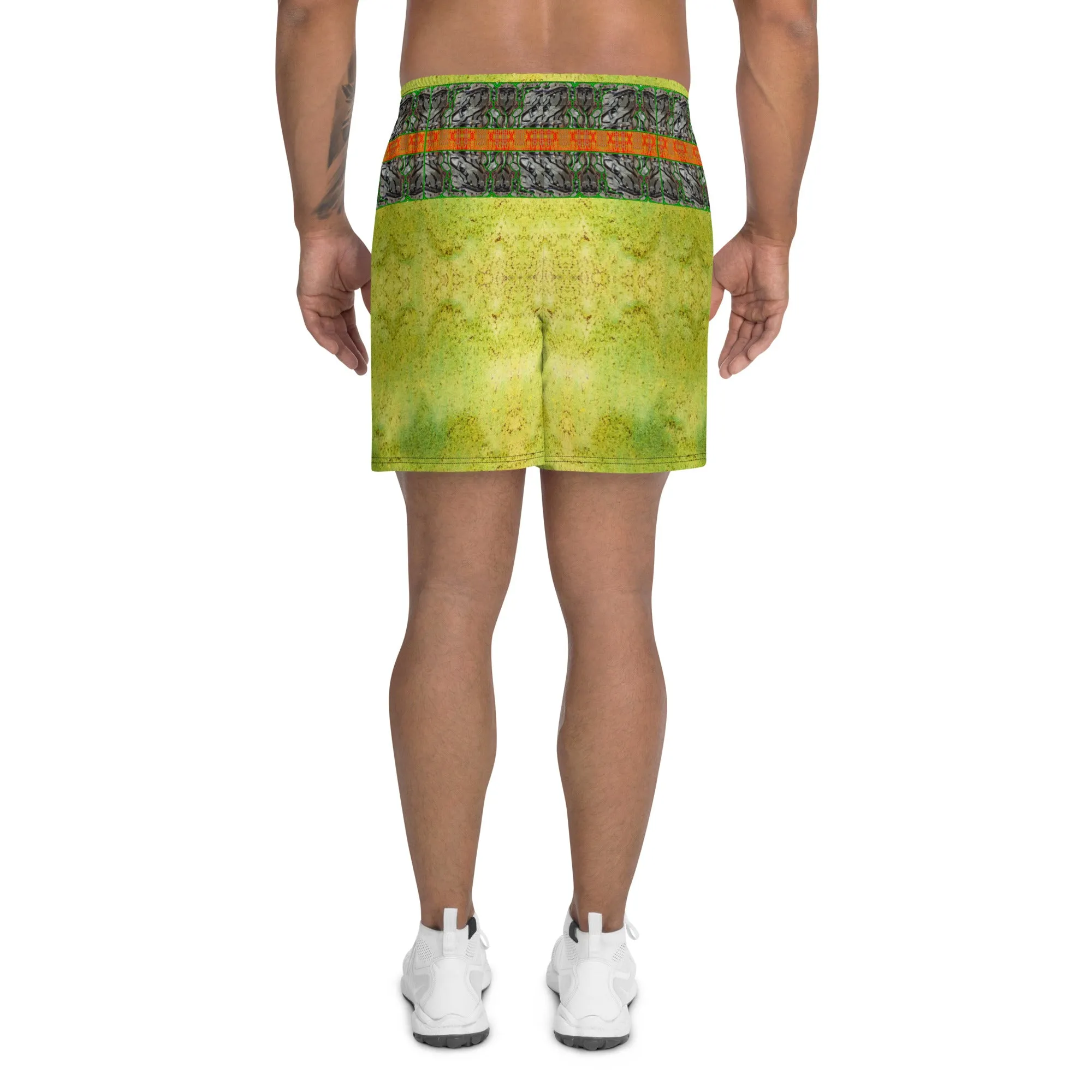 Athletic Long Shorts (Unisex)(Virilis/Muliebris)(Tree Link Stripe) RJSTH@Fabric#2 RJSTHS2021 RJS