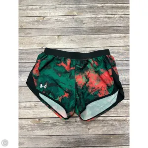 Athletic Shorts By Under Armour In Green & Red, Size: S