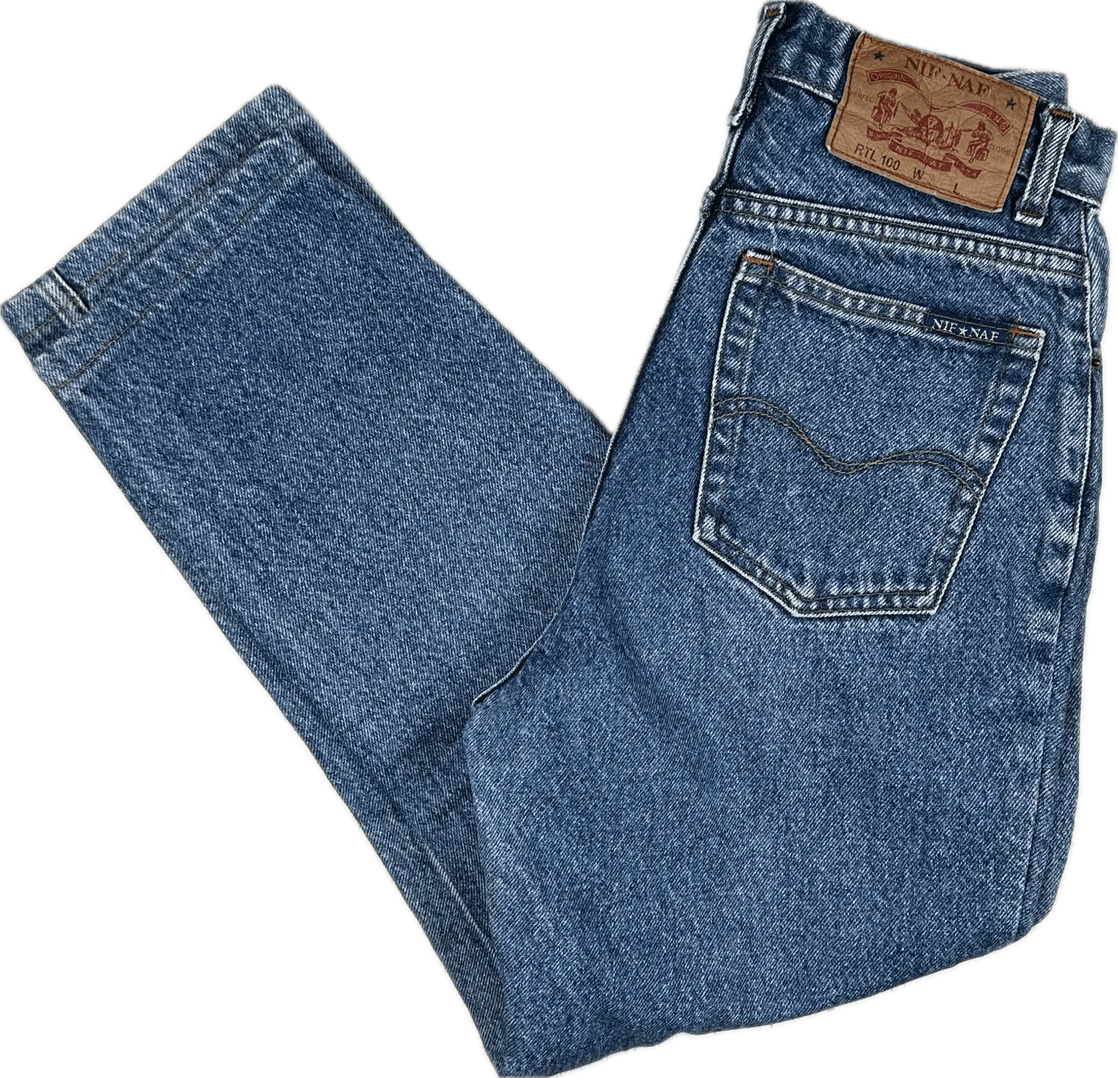 Australian Made Vintage 1980's NIF NAF High Tapered Jeans- Size  7