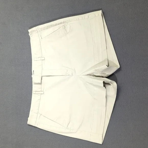 AYR Shorts Women's 10 Light Gray Cotton Zip Up Flat Front Chino 16915