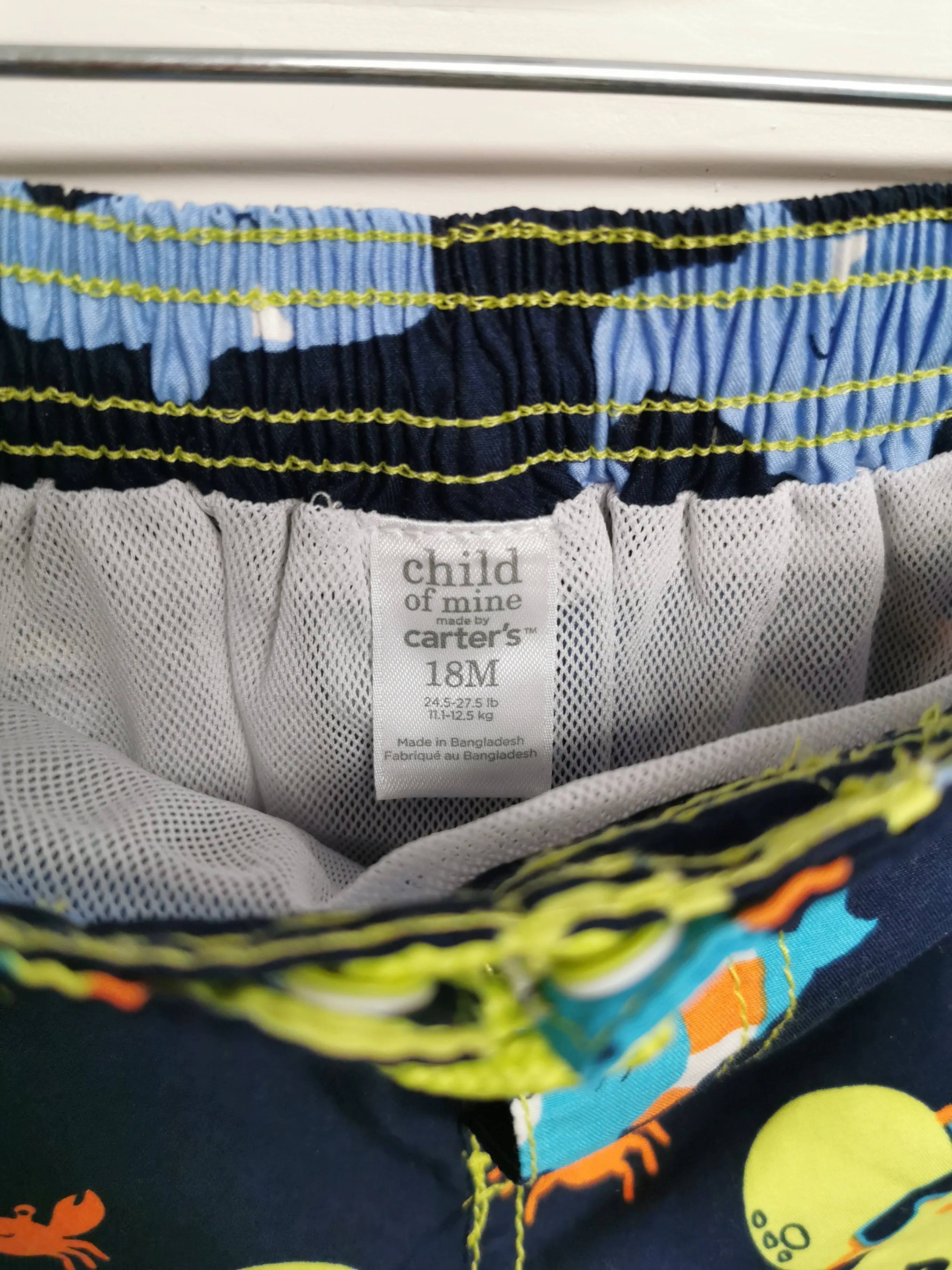 BABY BOY SIZE 18 MONTHS - CARTER'S Swim Trunks EUC B42
