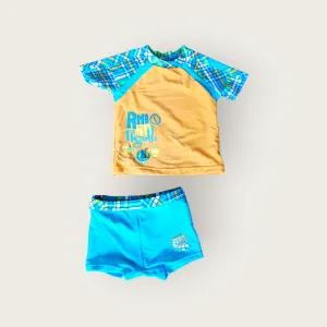 BABY BOY SIZE 18 MONTHS - GAGOU TAGOU, 2 Piece Swimming Set EUC B42