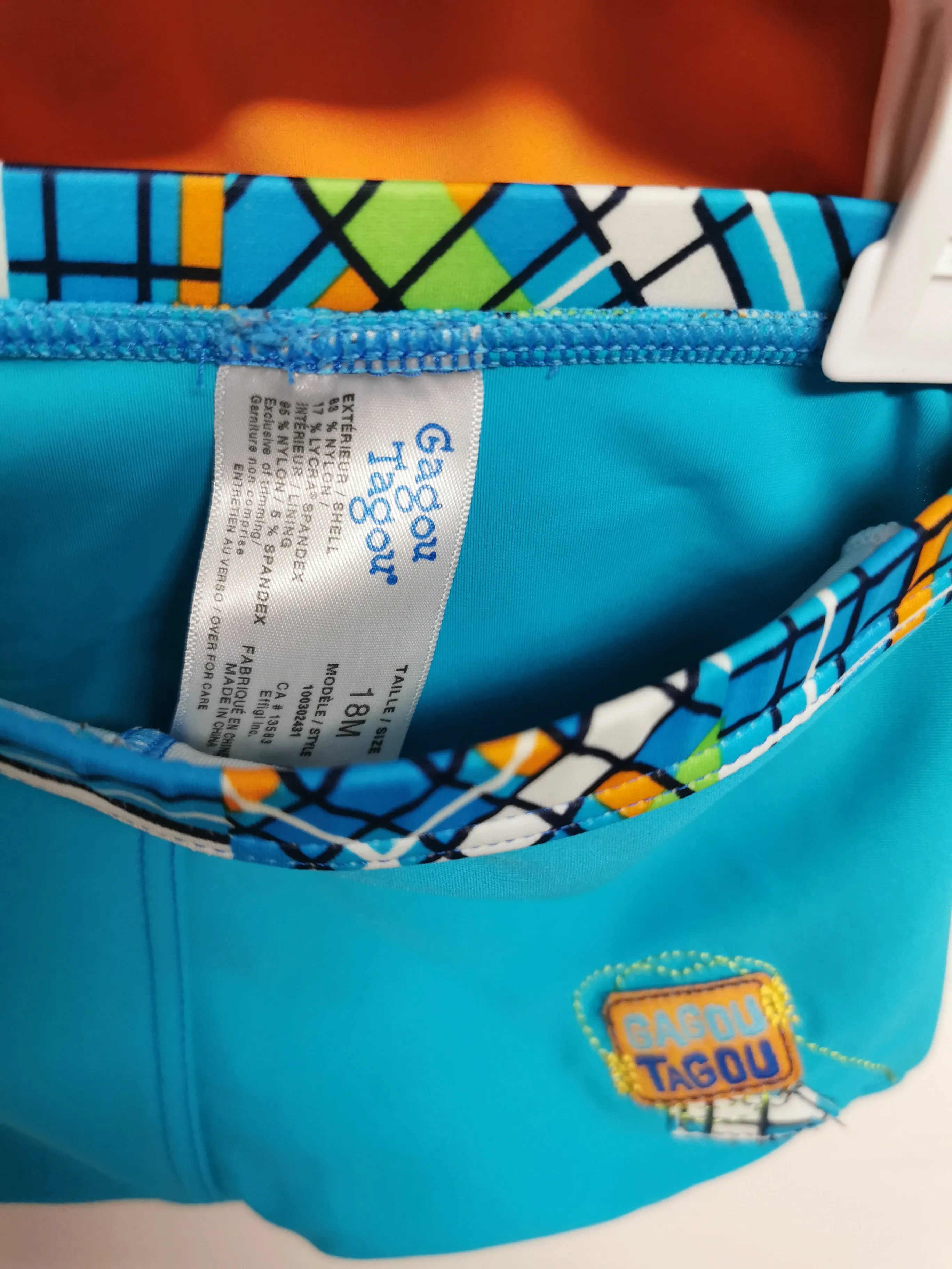 BABY BOY SIZE 18 MONTHS - GAGOU TAGOU, 2 Piece Swimming Set EUC B42