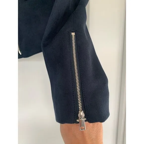 Banana Republic Vegan Suede Cropped Bomber Jacket