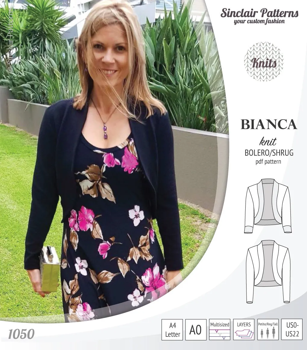 Bianca knit bolero/shrug (PDF)