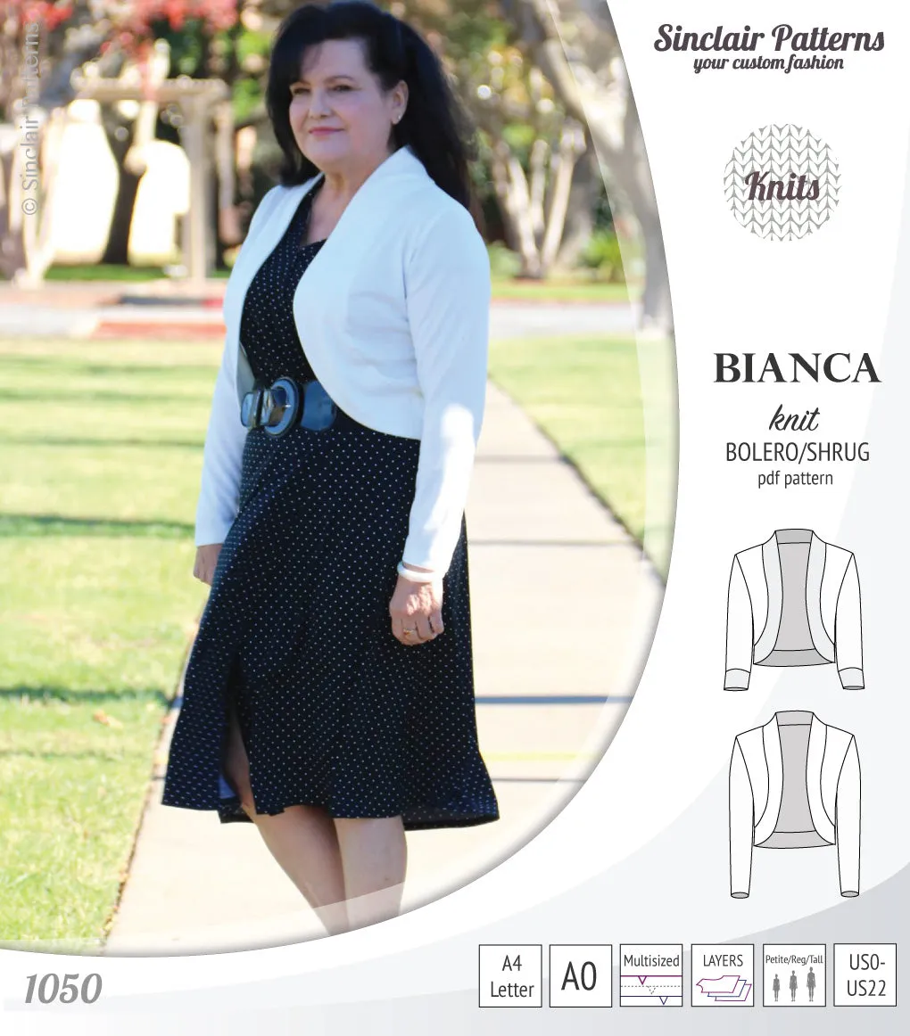 Bianca knit bolero/shrug (PDF)
