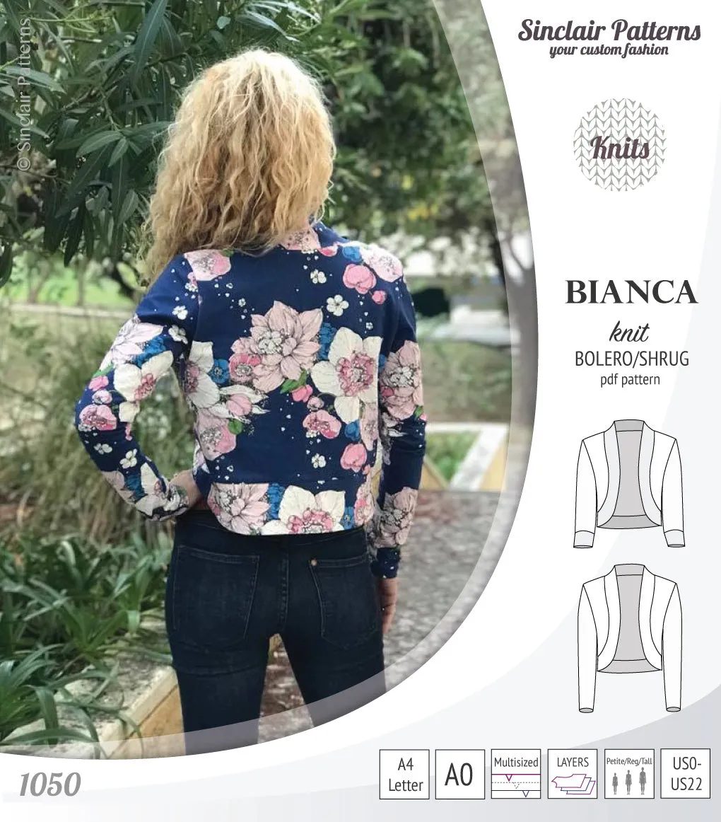 Bianca knit bolero/shrug (PDF)