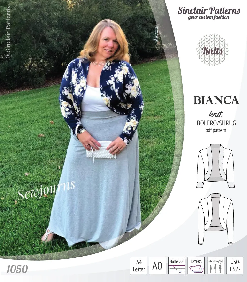 Bianca knit bolero/shrug (PDF)