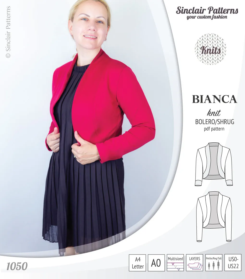 Bianca knit bolero/shrug (PDF)