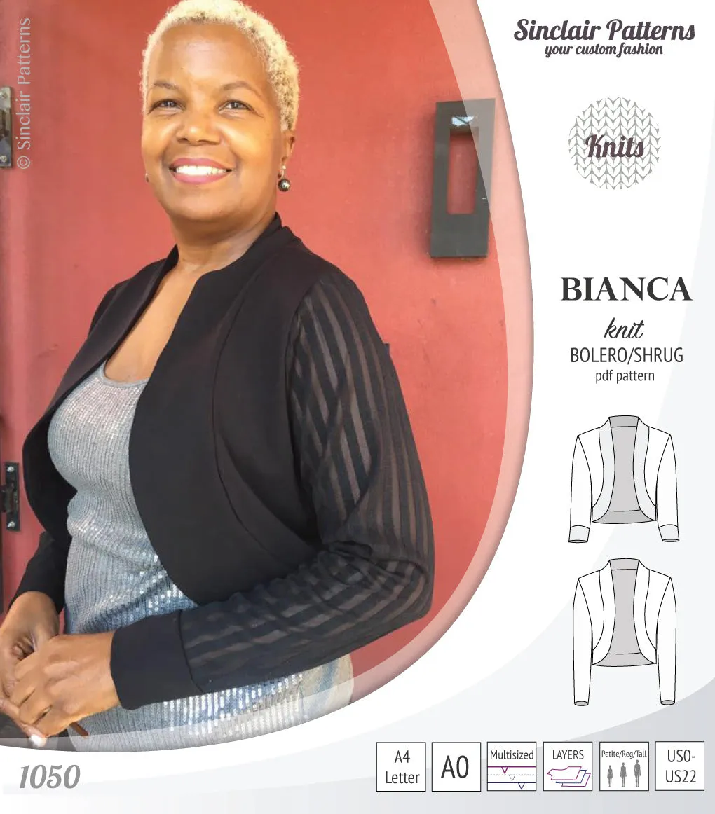 Bianca knit bolero/shrug (PDF)