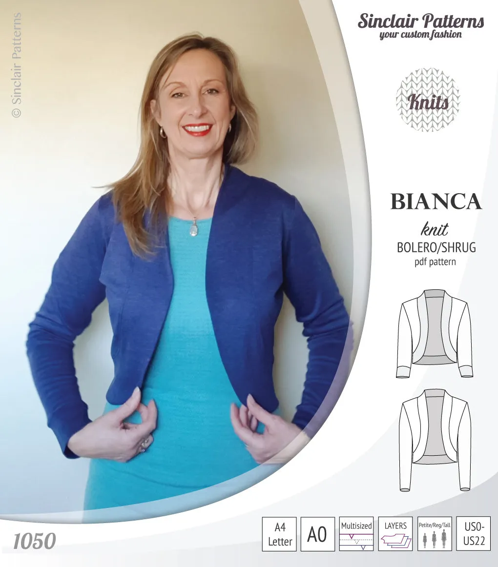 Bianca knit bolero/shrug (PDF)