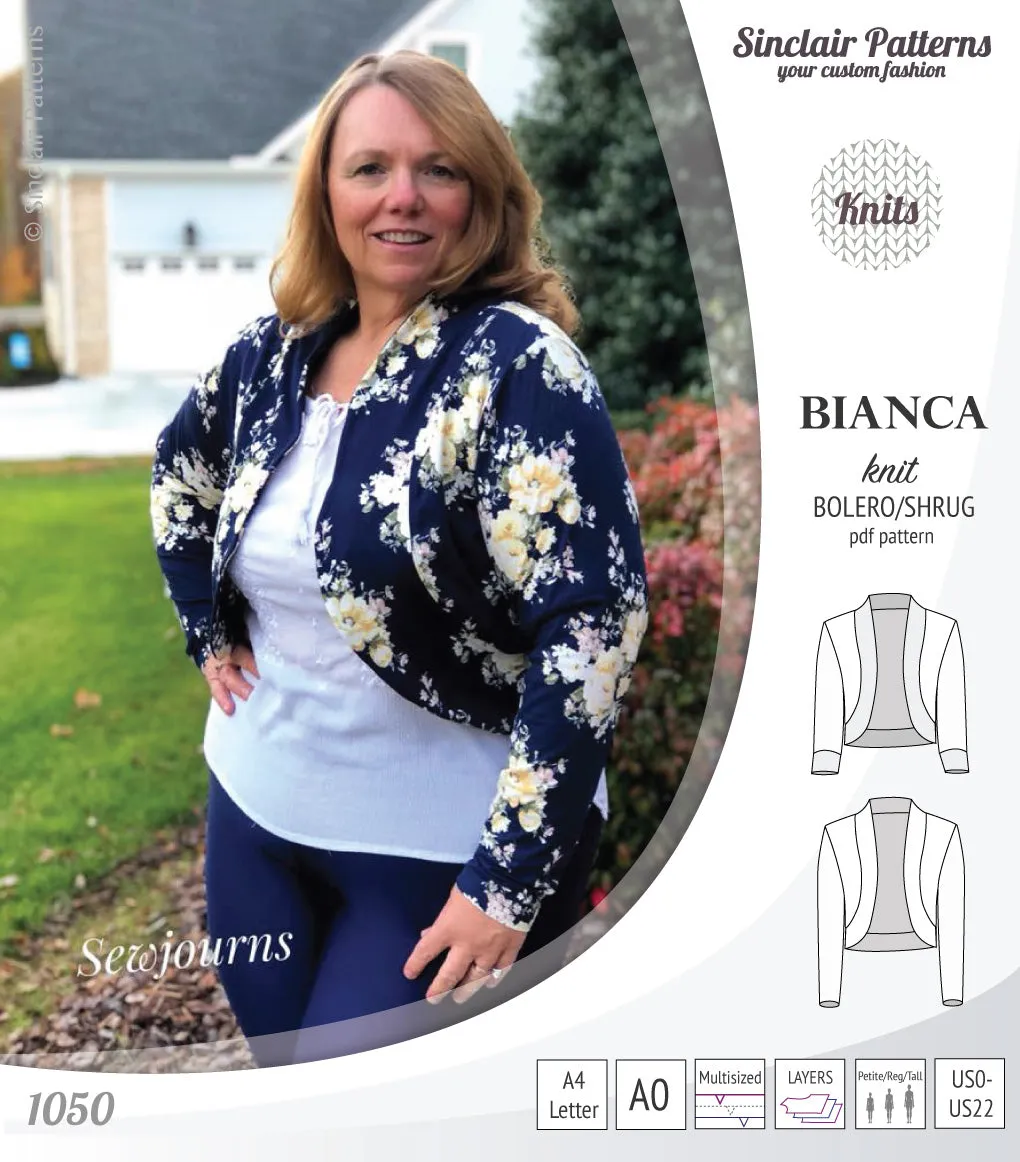 Bianca knit bolero/shrug (PDF)