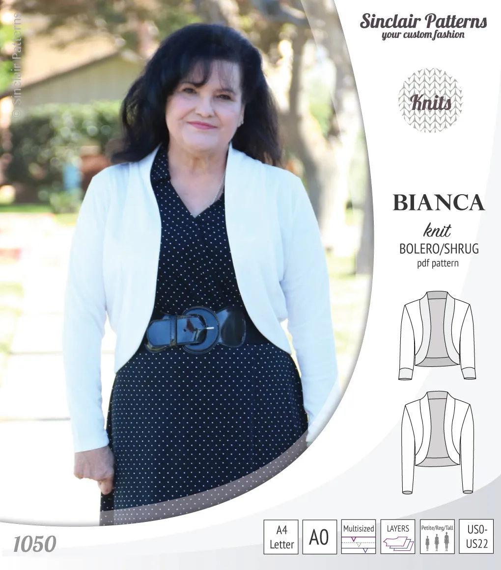 Bianca knit bolero/shrug (PDF)
