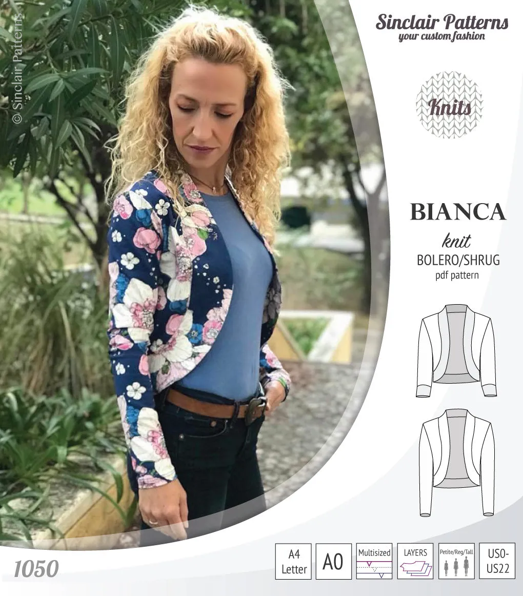 Bianca knit bolero/shrug (PDF)