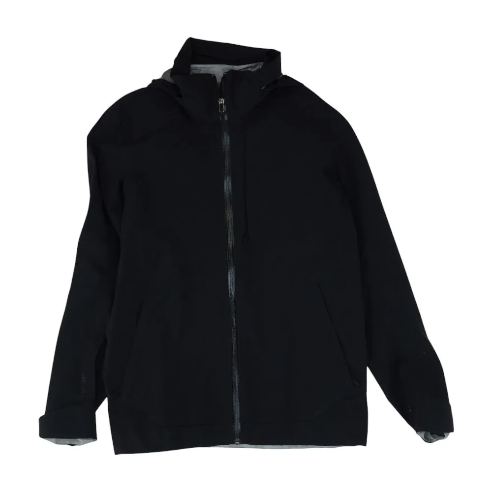Black Solid Rain Jacket
